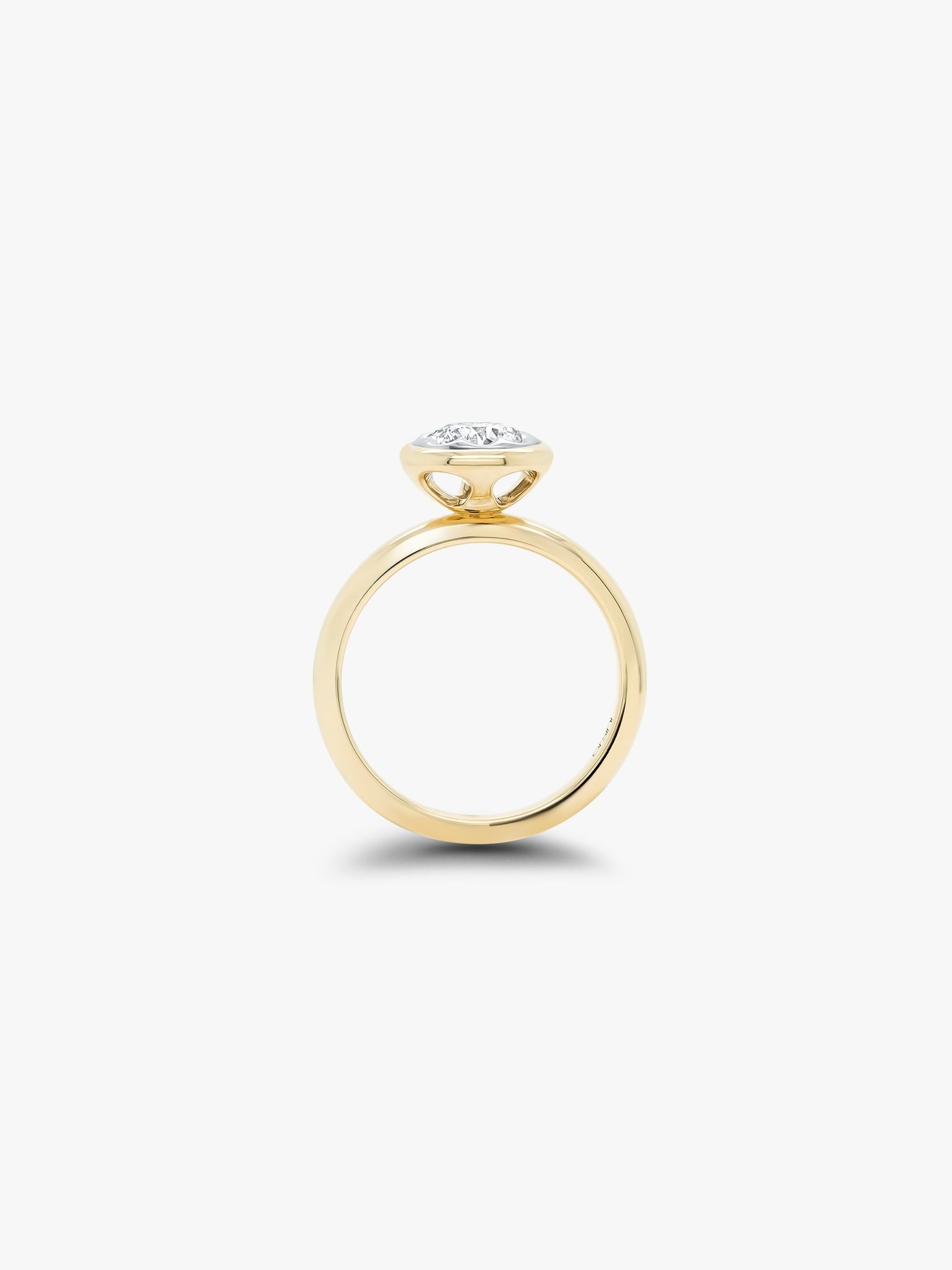 Orsini Fine Jewellery Solitaire Diamond Ring Rosa Design 18k Yellow Gold SV