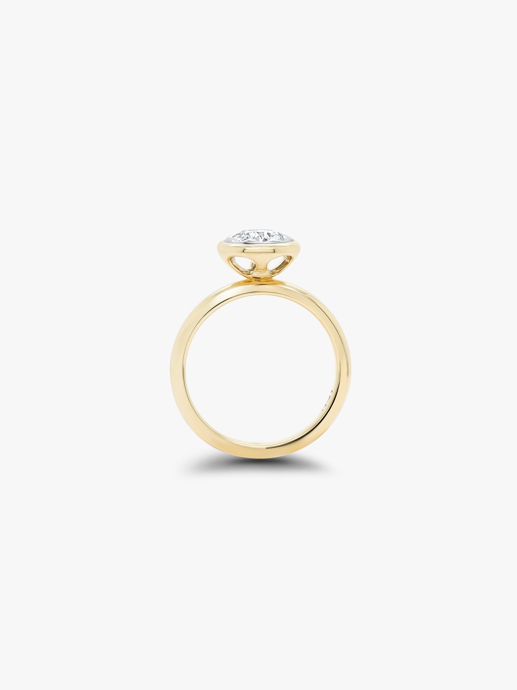 Orsini Fine Jewellery Solitaire Diamond Ring Rosa Design 18k Yellow Gold SV