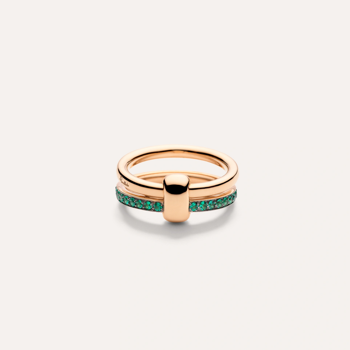 Pomellato Together Ring in 18k Gold with Emeralds - Orsini Jewellers