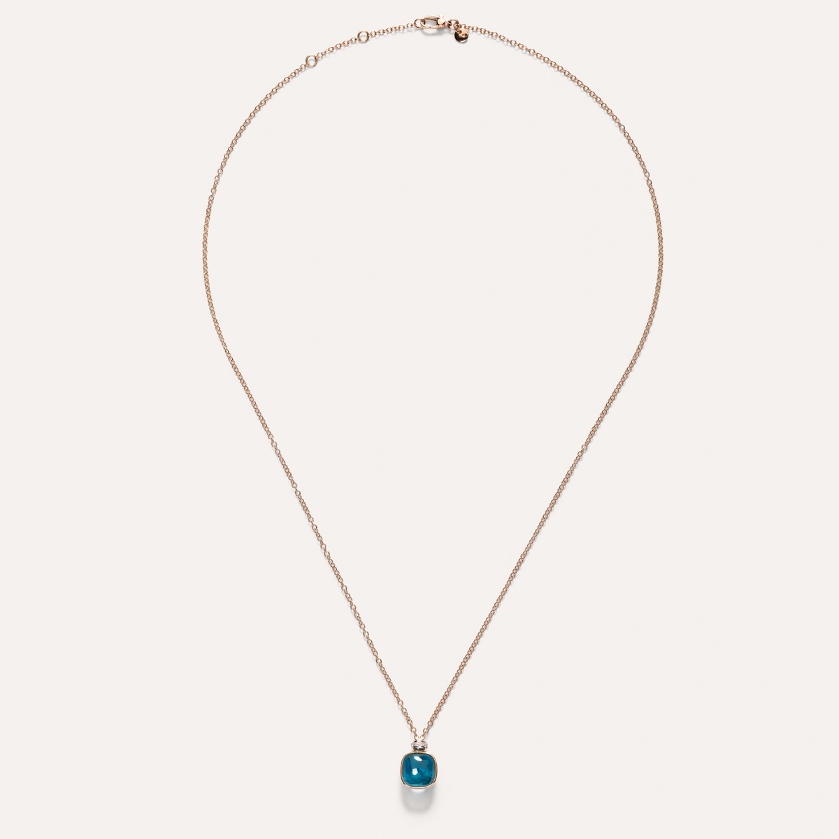 Pomellato Nudo Necklace with London Blue Topaz and Diamonds - Orsini Jewellers