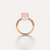 Petit Brown Diamond and 18k Rose Gold with Pink Chalcedony and Rose Quartz Nudo Ring