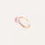 Petit Ring Brown Diamond and 18k Rose Gold with Pink Chalcedony and Rose Quartz