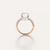 Petit Ring from Pomellato Nudo Collection Featuring white topaz and diamonds set in 18k White and Rose Gold