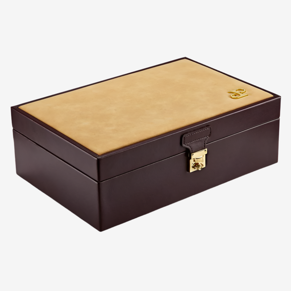 quality leather watch and jewellery box