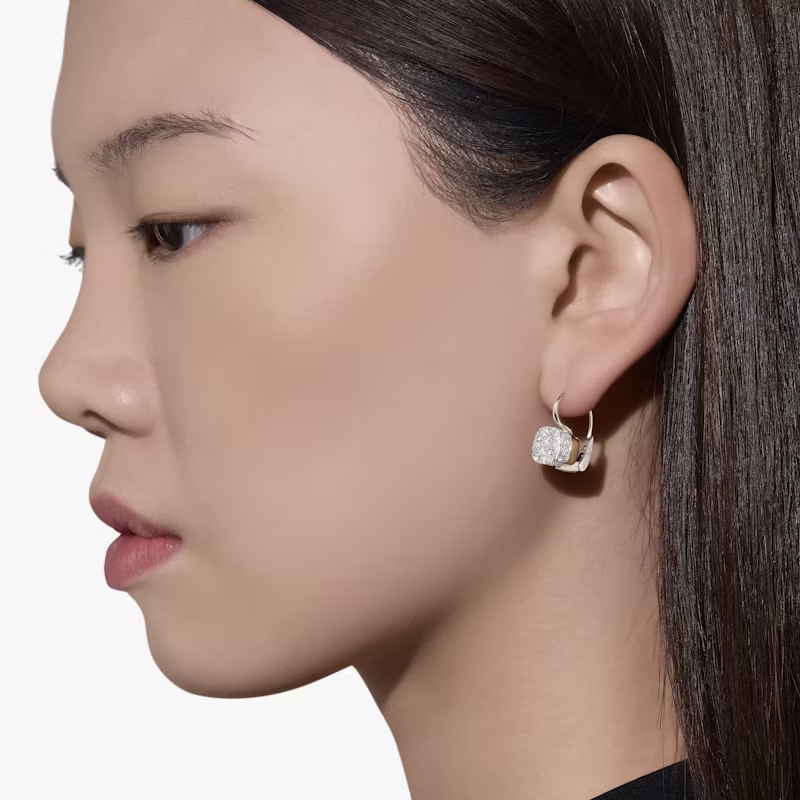 Pomellato Nudo Drop Earrings 18k Gold with Diamonds POB5010_O6000_DB000
