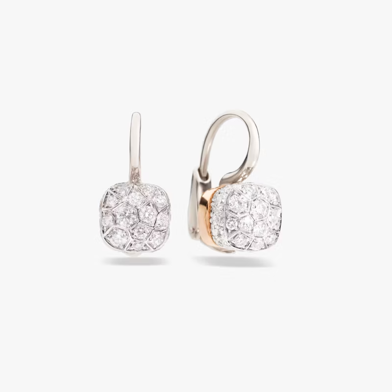 Pomellato Nudo Drop Earrings 18k Gold with Diamonds POB5010_O6000_DB000
