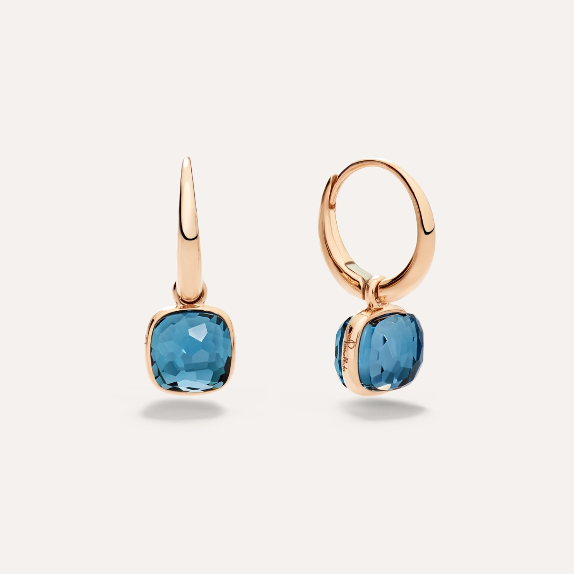 Pomellato Nudo Mini Earrings in London Blue Topaz