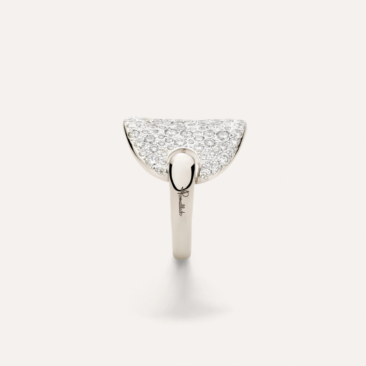 Pomellato Sabbia white gold ring with diamonds