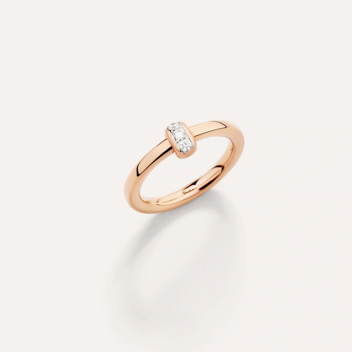 Pomellato Together Diamond and Rose Gold Single Band Ring