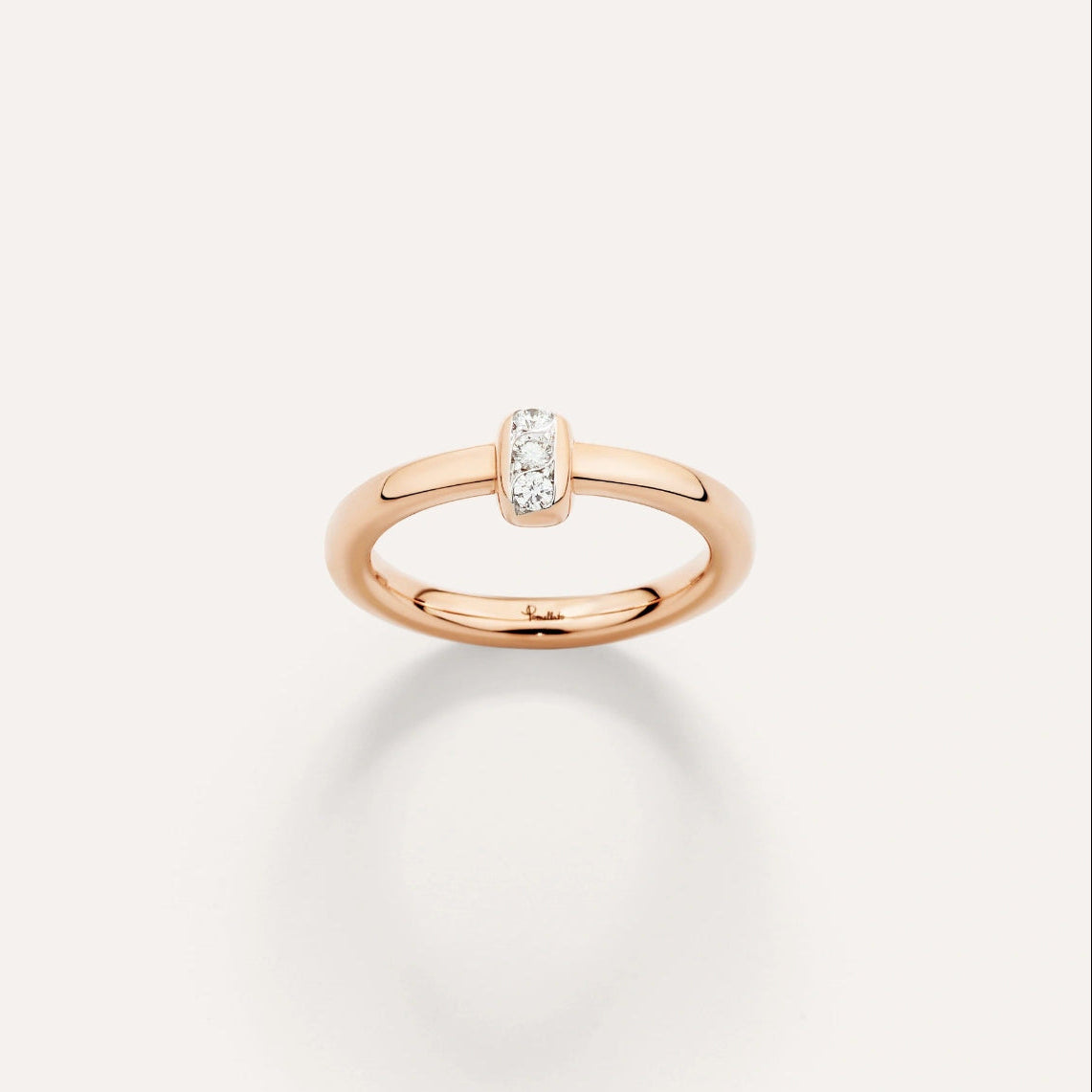 Pomellato Together Diamond and Rose Gold Single Band Ring