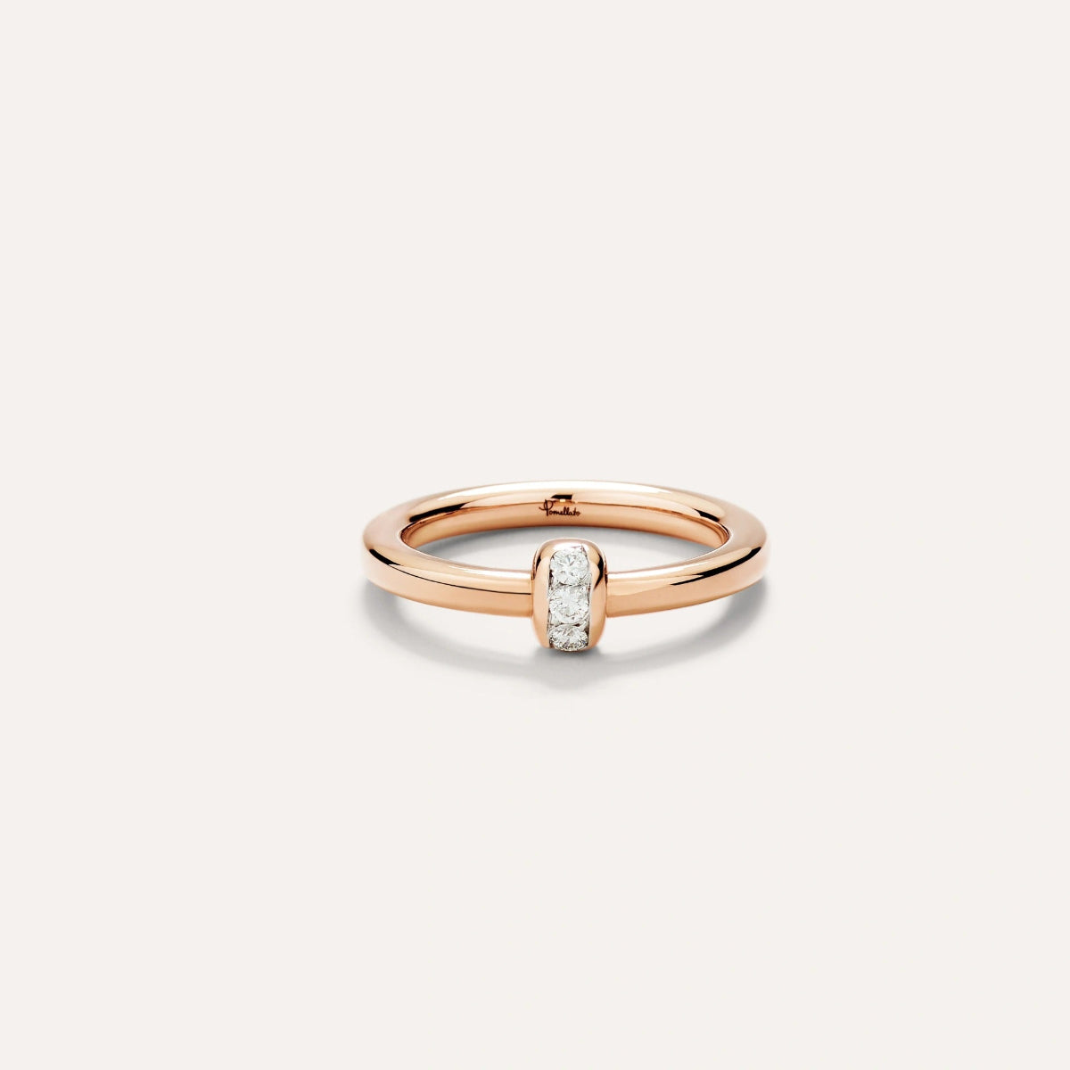 Pomellato Together Diamond and Rose Gold Single Band Ring