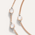 Pomellato nudo necklace in 18k rose and white gold with mother of pearl and white topaz