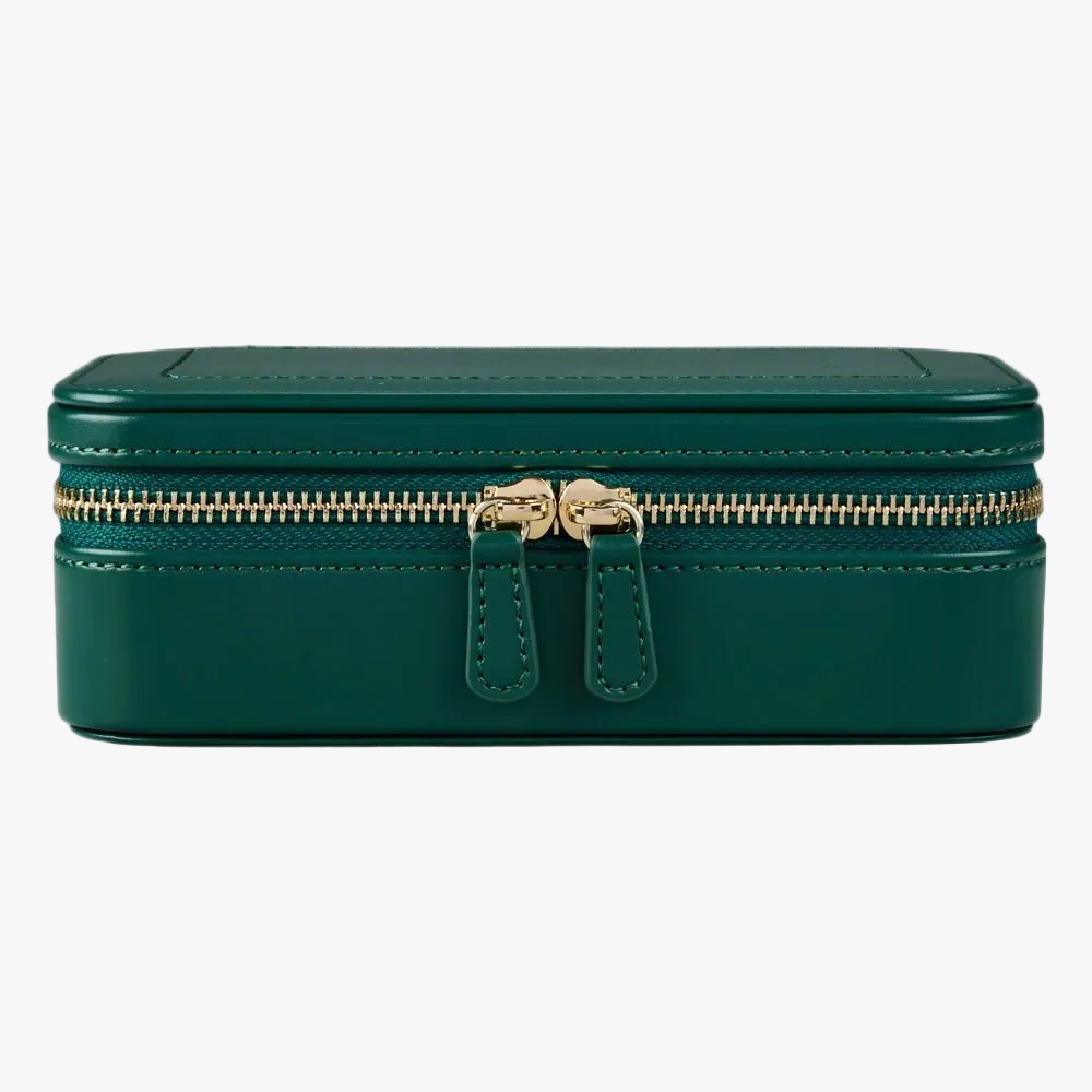 Sophia Forest Green Travel Case with Floral Detail 397812 orsini