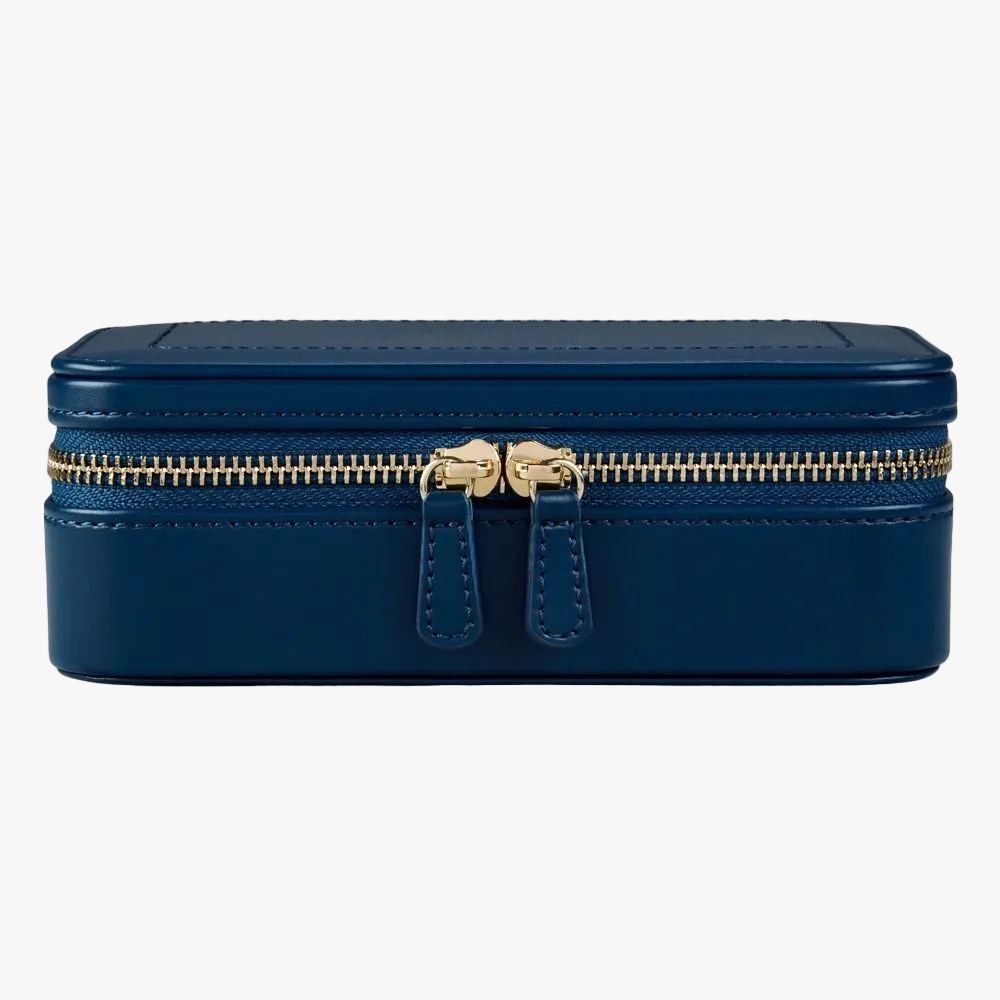 Sophia Navy Blue Travel Case with Floral Detail 397817 quality jewellery box