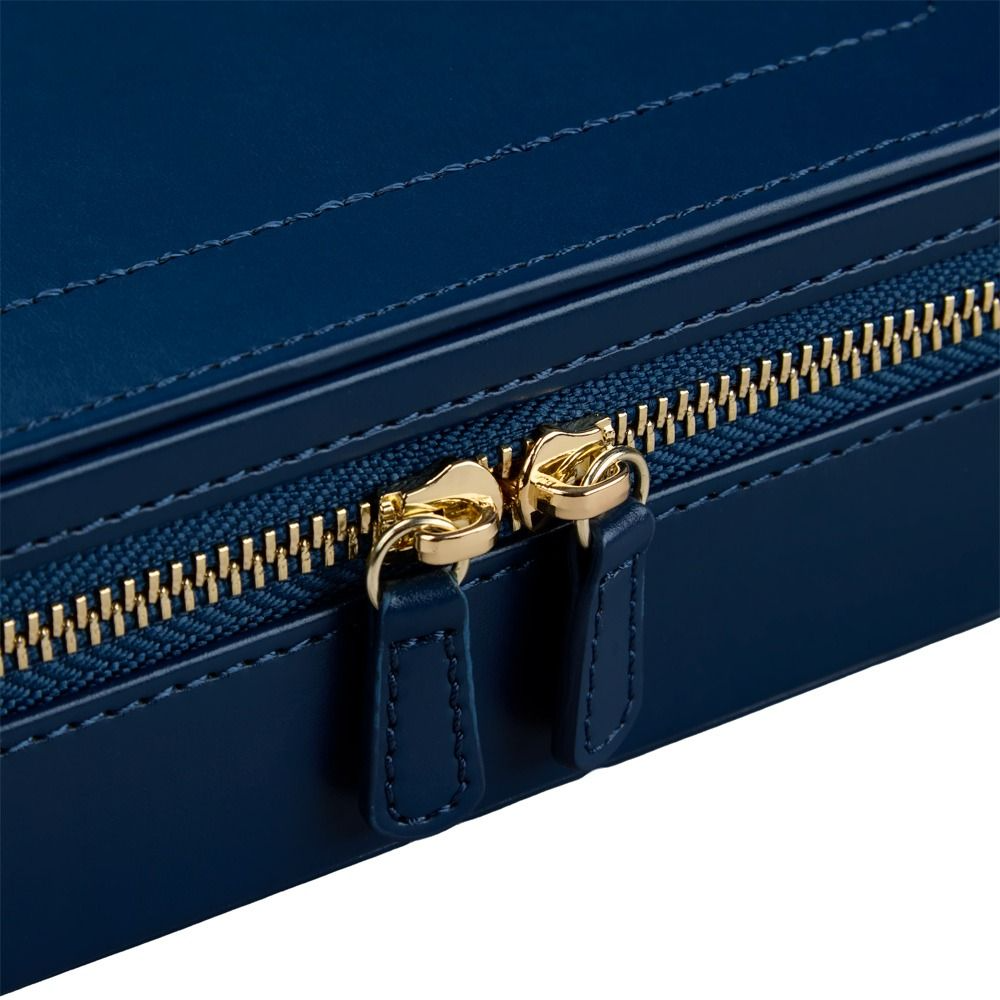 Sophia Navy Blue Travel Case with Floral Detail 397817 quality jewellery box