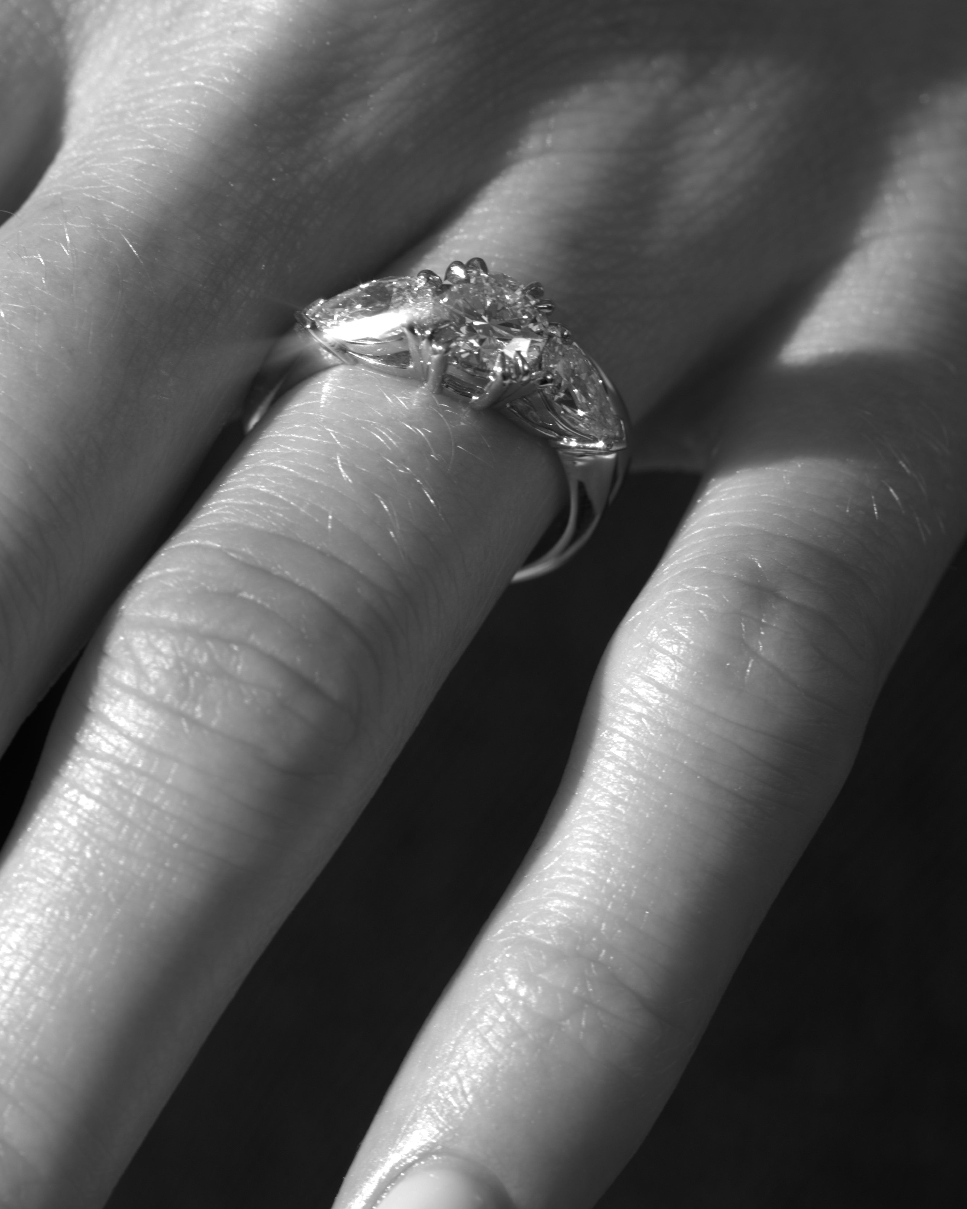 sorrenato three stone diamond engagement ring