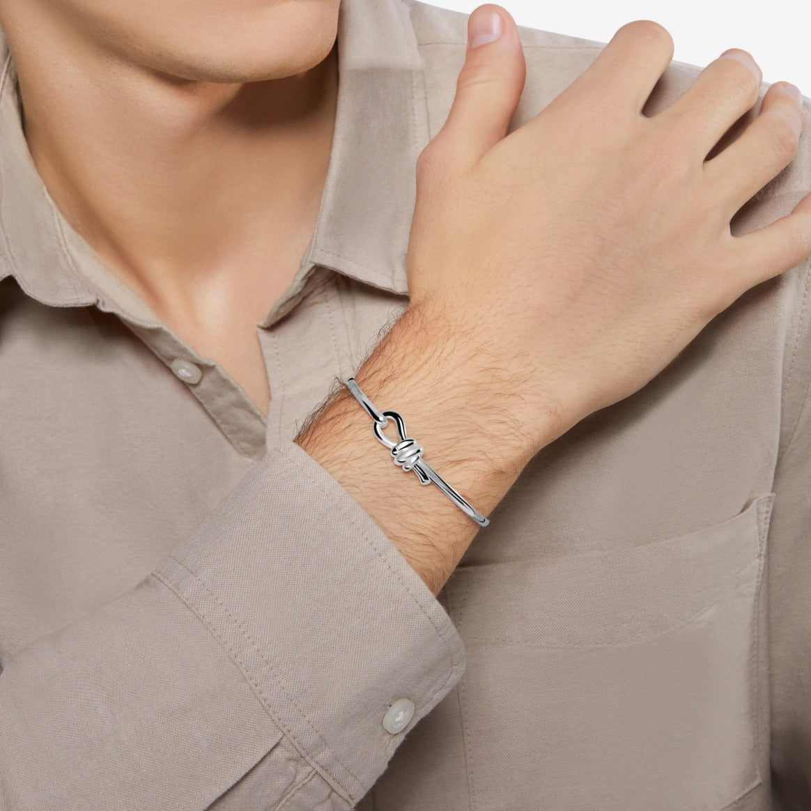 Dodo sterling silver forever knot Nodo bangle bracelet