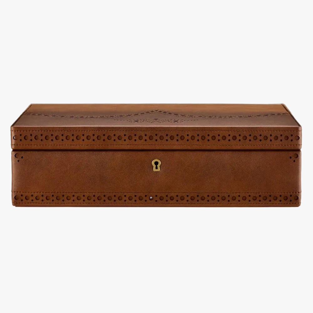 WOLF Brogue Watch Box With Storage for Ten Watches Orsini