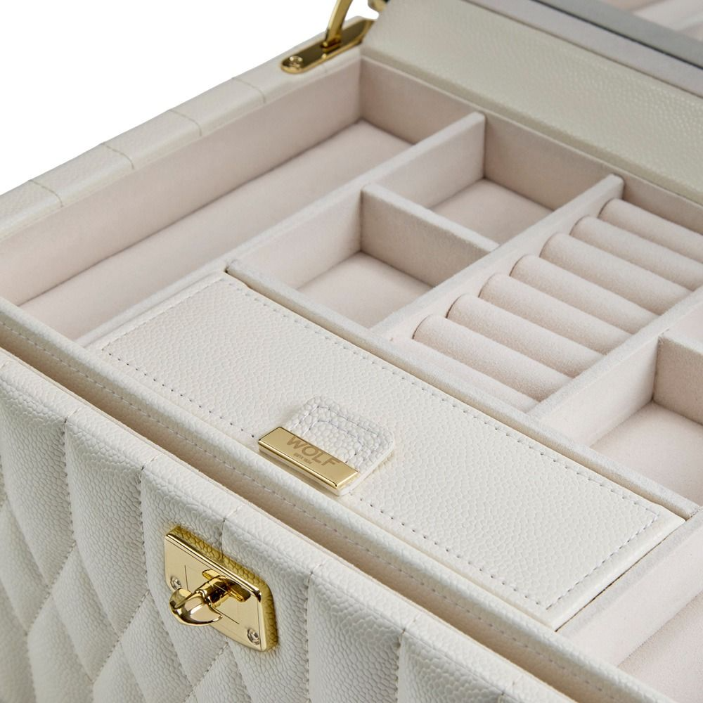 Lauren Medium Jewellery Box in Ivory