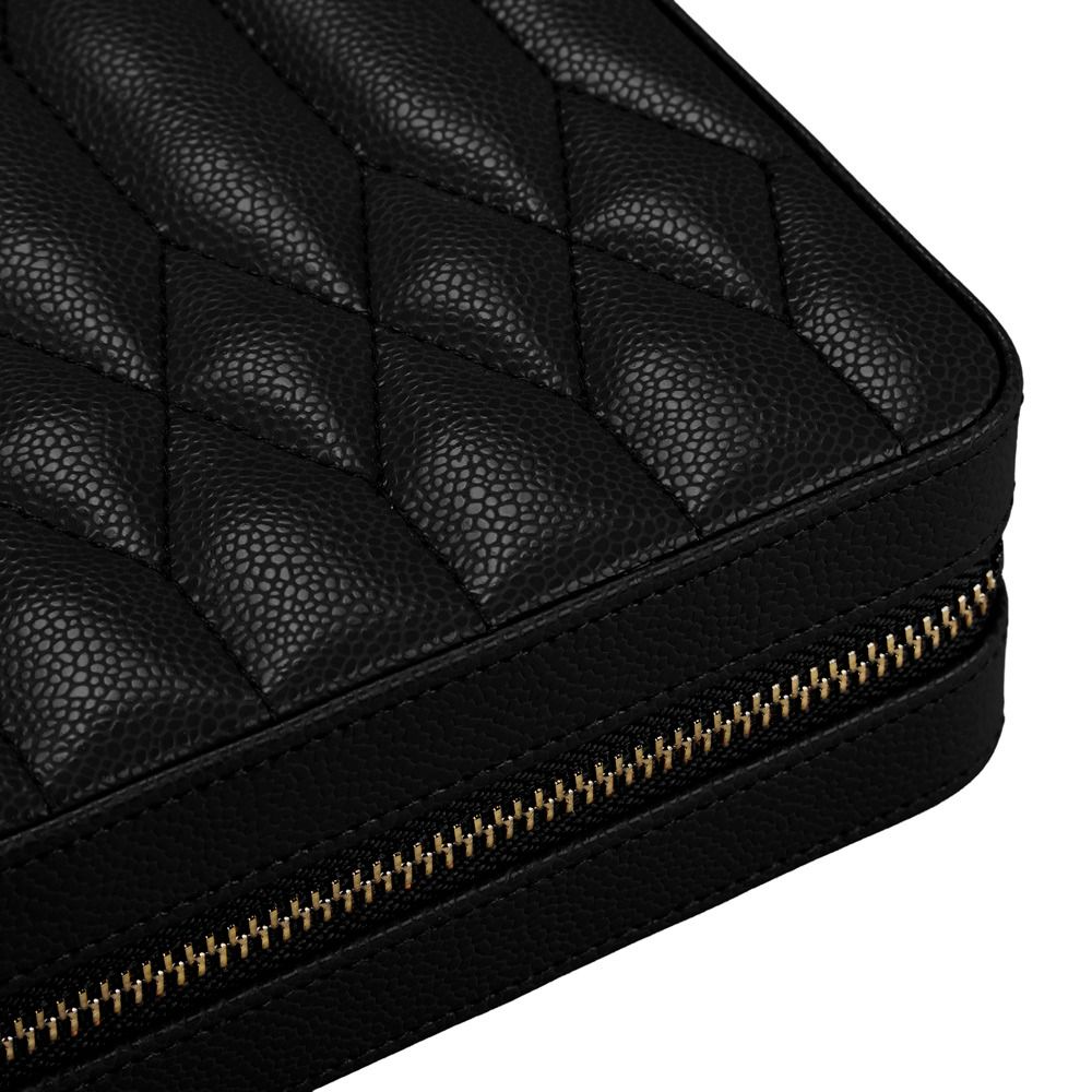 Lauren Jewellery Small Zip Case in Black, Jewellery Box