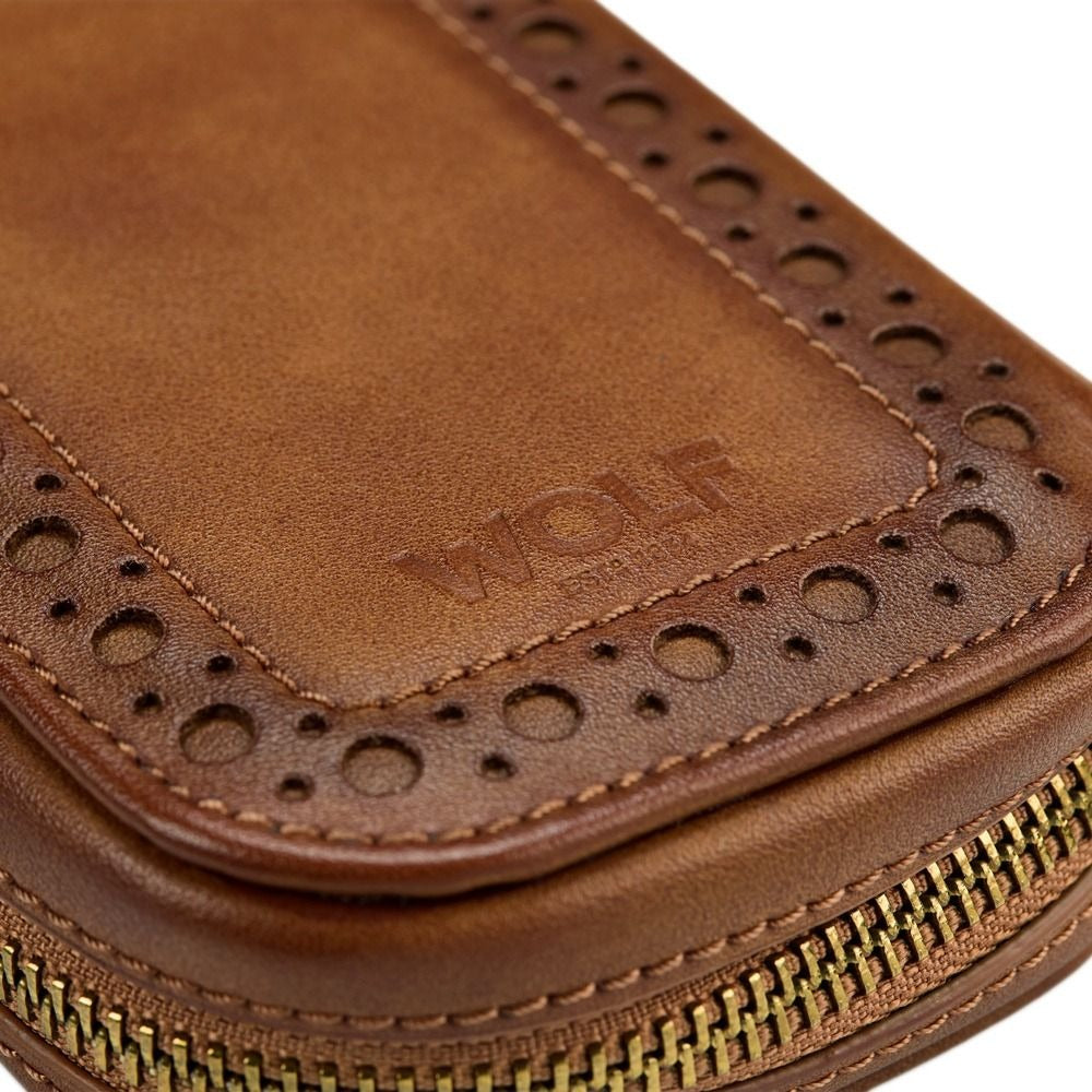 WOLF Brogue Two Piece Watch Zip Case Orsini Fine Jewellery Watch Case