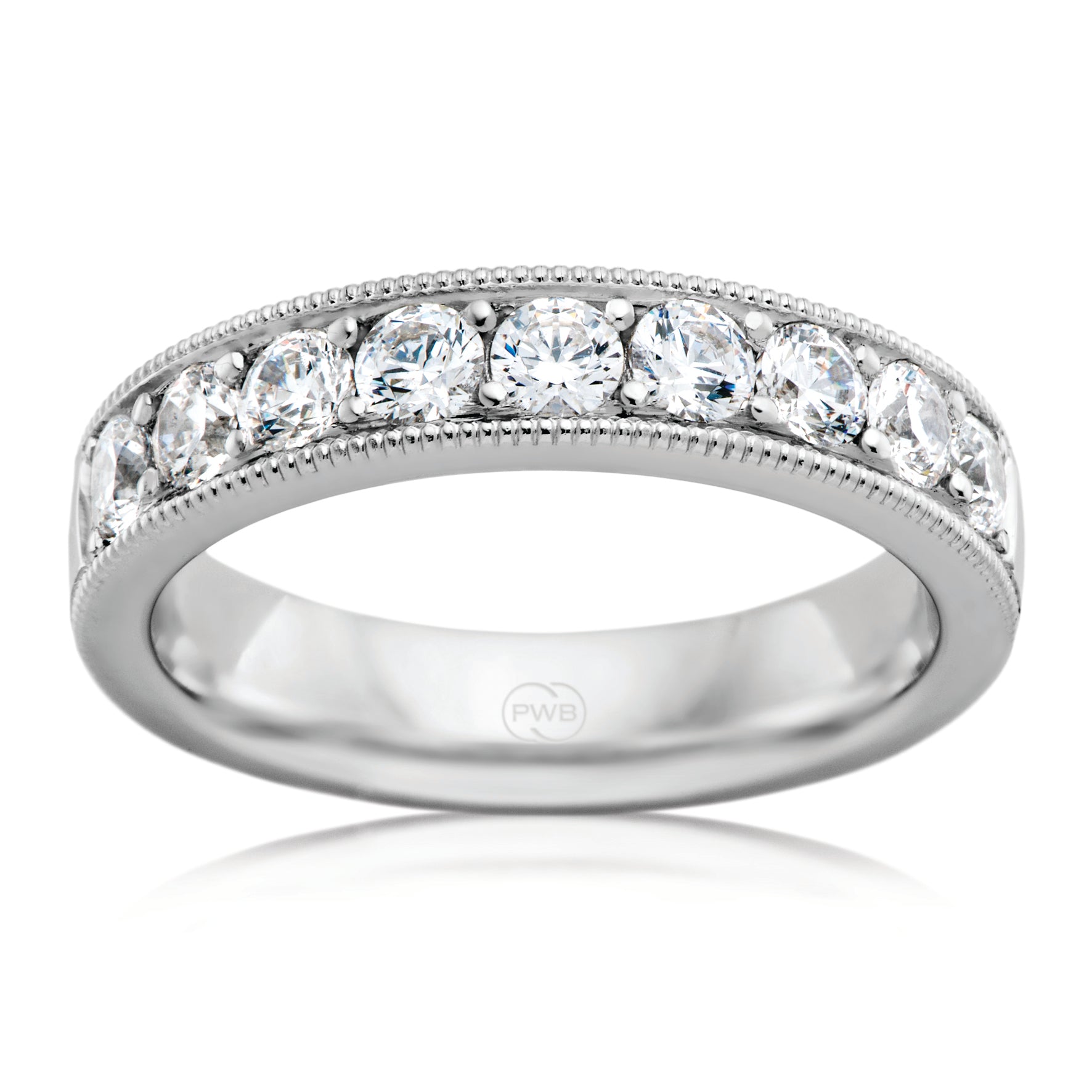 Wedding ring in platinum with diamonds at Orsini HR4120 P