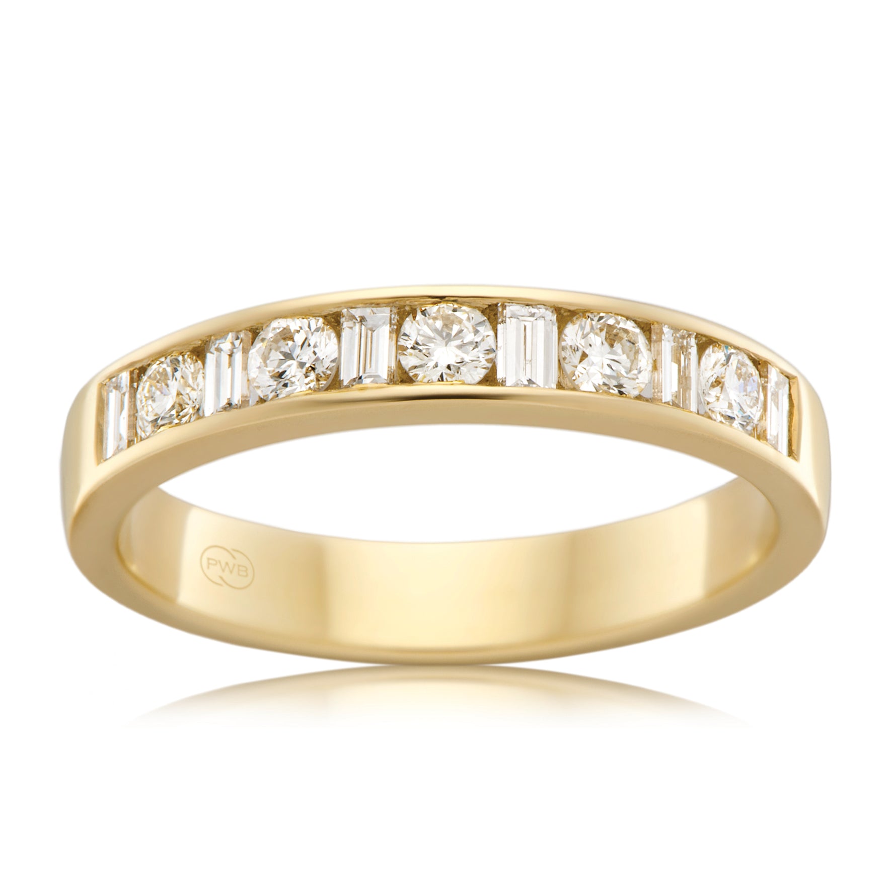 Women's Large Yellow Gold Diamond Wedding Ring