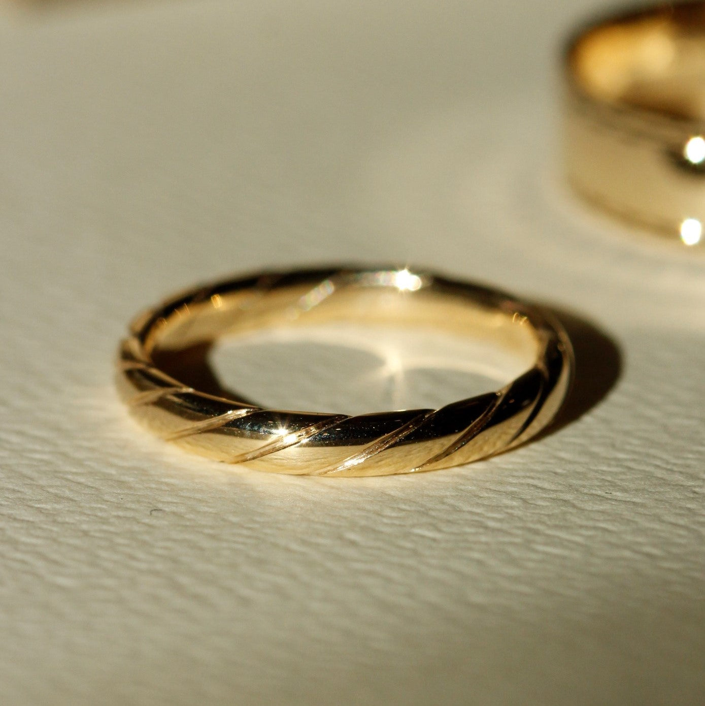 Yellow gold womens wedding ring image
