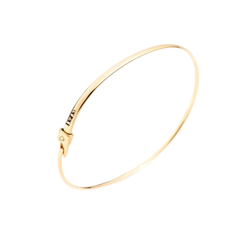 Yellow gold bangle bracelet
