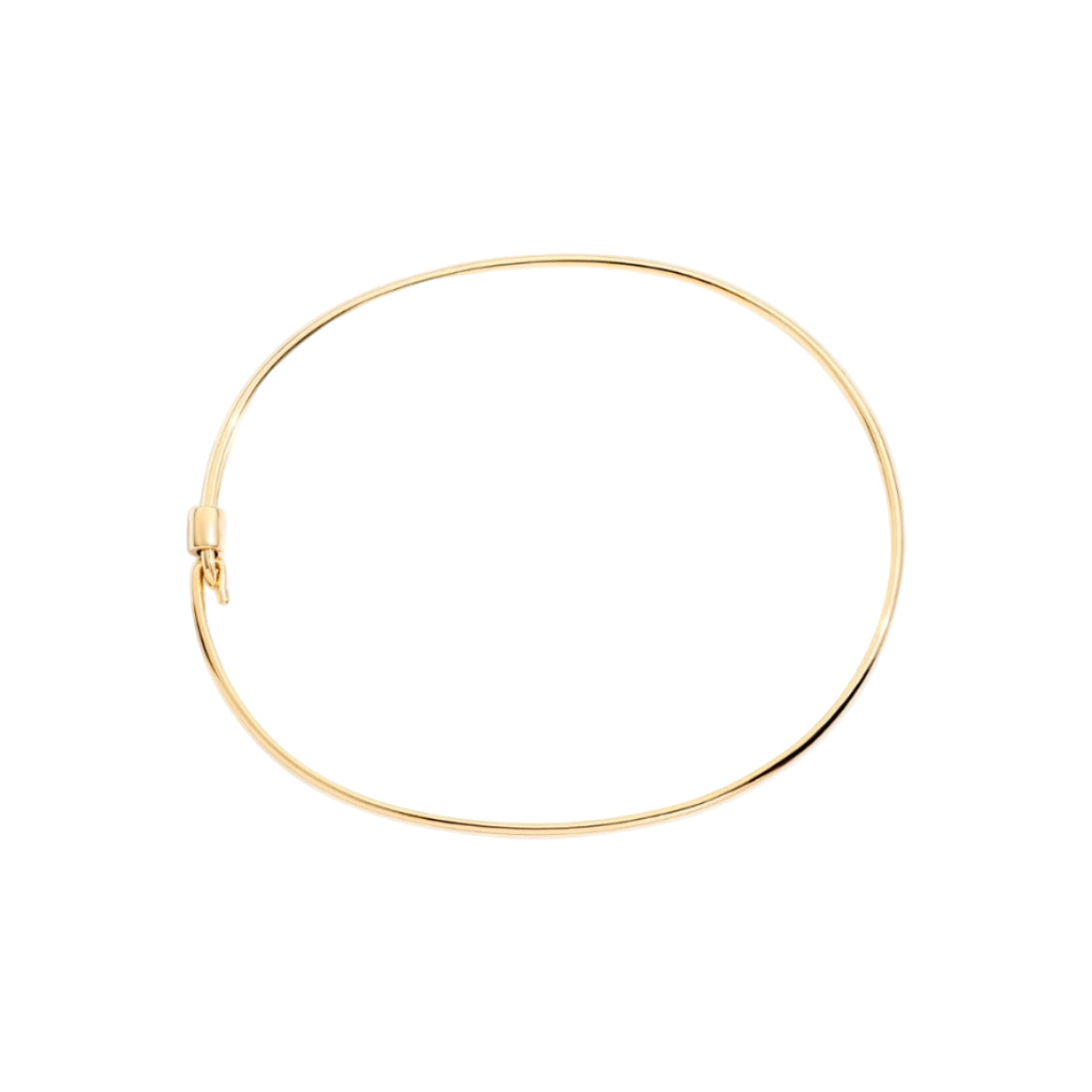 Yellow gold bangle bracelet