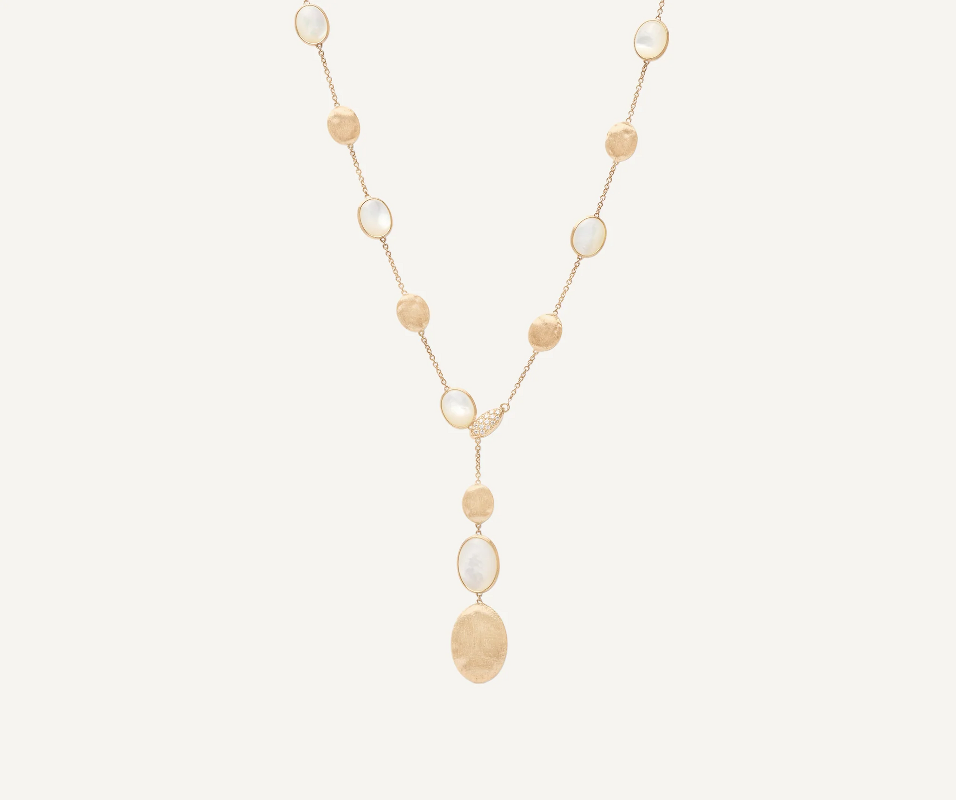 Marco Bicego Siviglia Lariat Necklace with Mother of Pearl and Diamonds - Orsini Jewellers
