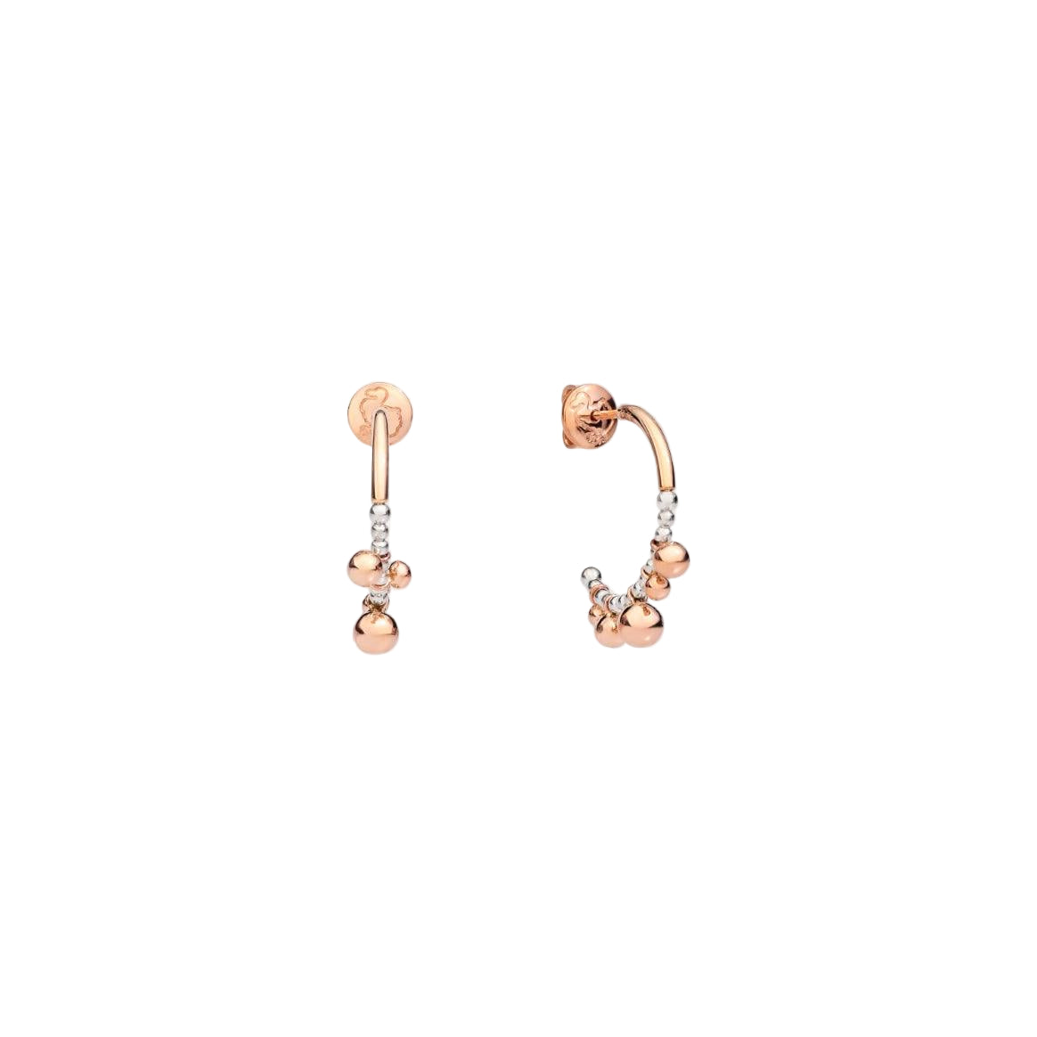 DoDo Earrings BOLLICINE Rose Gold and Silver Small - Orsini Jewellers