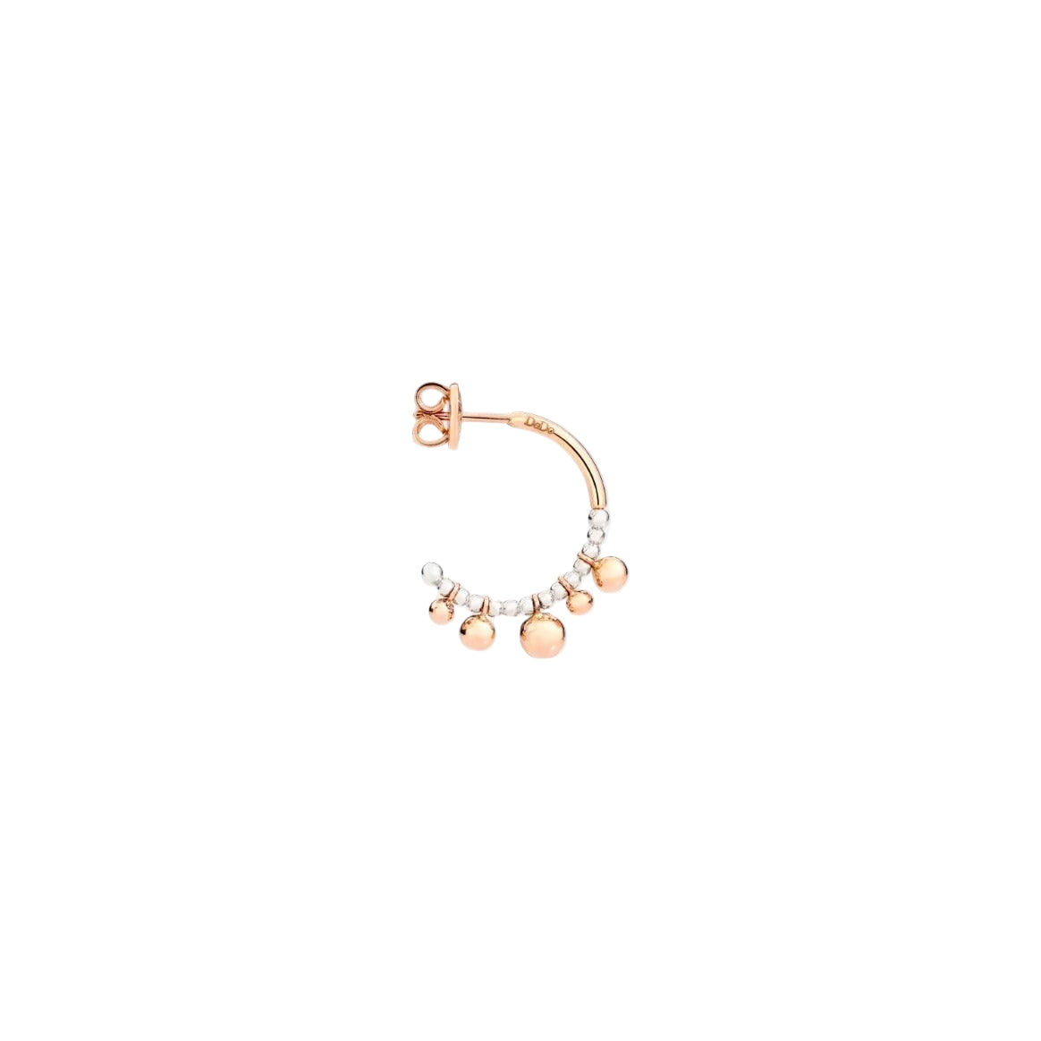DoDo Earrings BOLLICINE Rose Gold and Silver Small - Orsini Jewellers