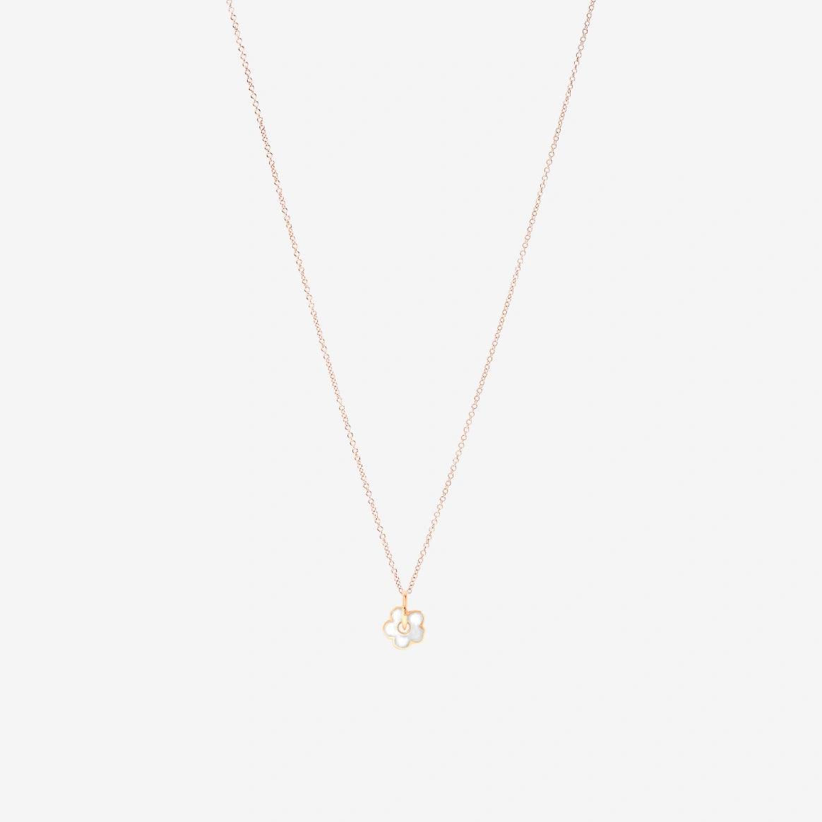 Dodo Flower Charm in 9k Rose Gold with Mother of Pearl effect - Orsini Jewellers