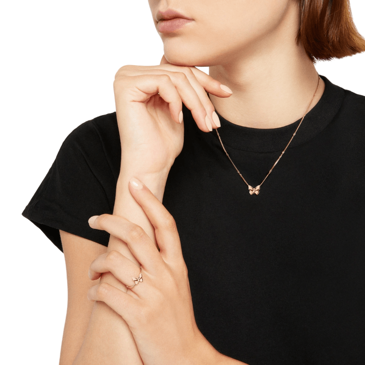 DoDo Necklace Butterfly 9k Rose Gold - Orsini Jewellers