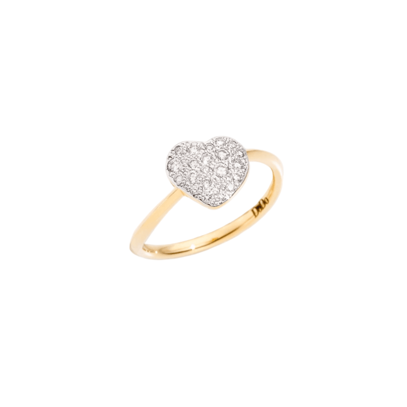 DoDo Ring Coure (Heart) Diamonds Yellow Gold - Large - Orsini Jewellers