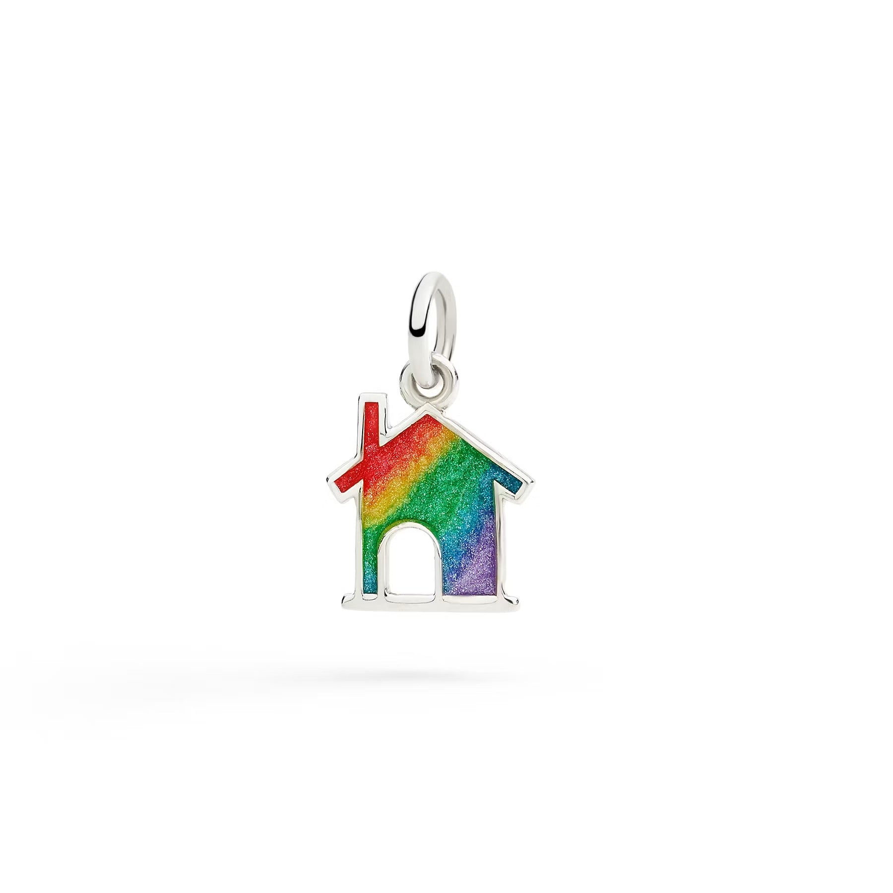 Dodo House Charm in Sterling Silver with Multicolour Enamel