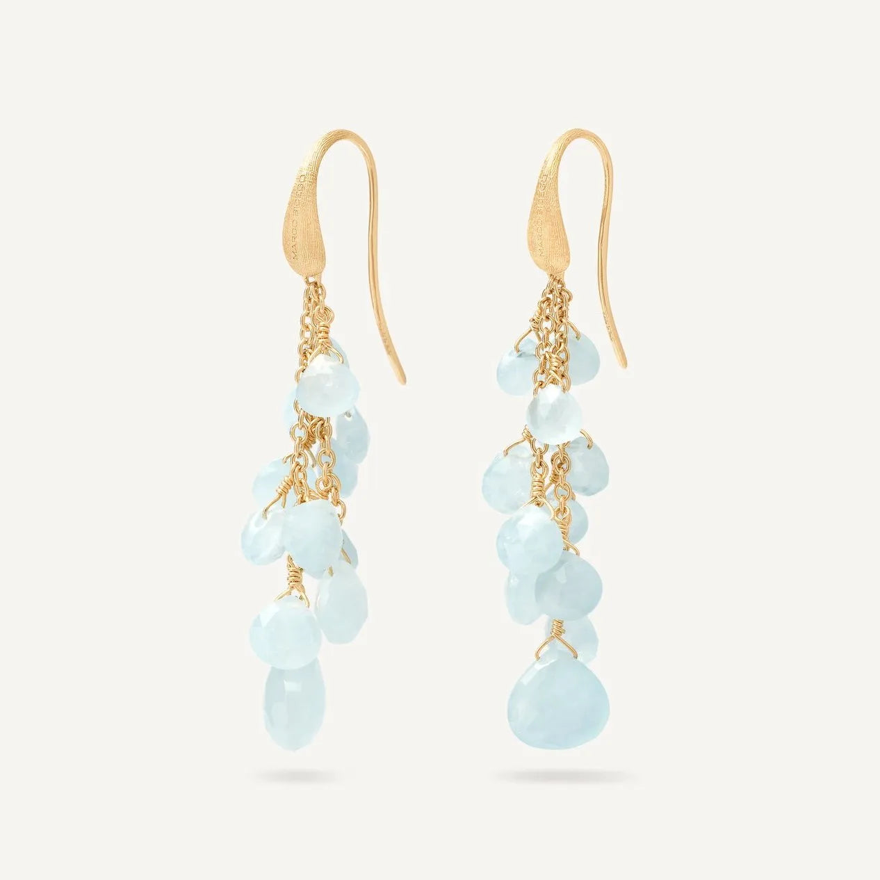 Marco Bicego 18K Yellow Gold Multi-Strand Aquamarine Earrings - Orsini Jewellers