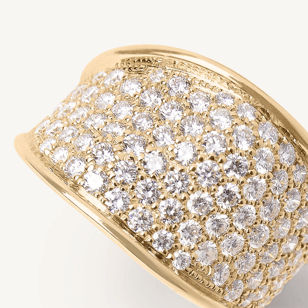 Marco Bicego Lunaria 18k Gold Band with Diamonds - Orsini Jewellers
