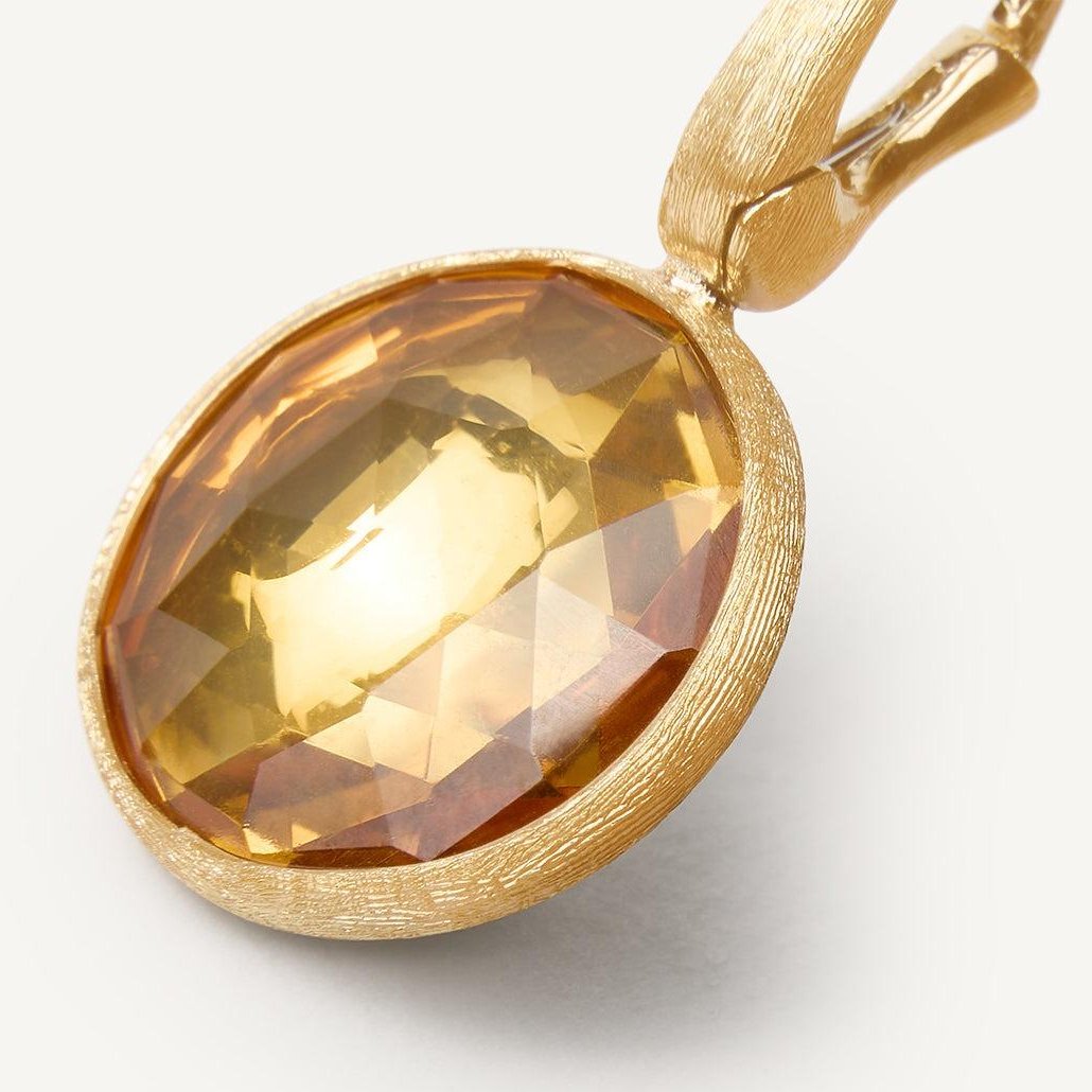 Marco Bicego Orange Citrine Gemstone Gold Jaipur Pendant - Orsini Jewellers