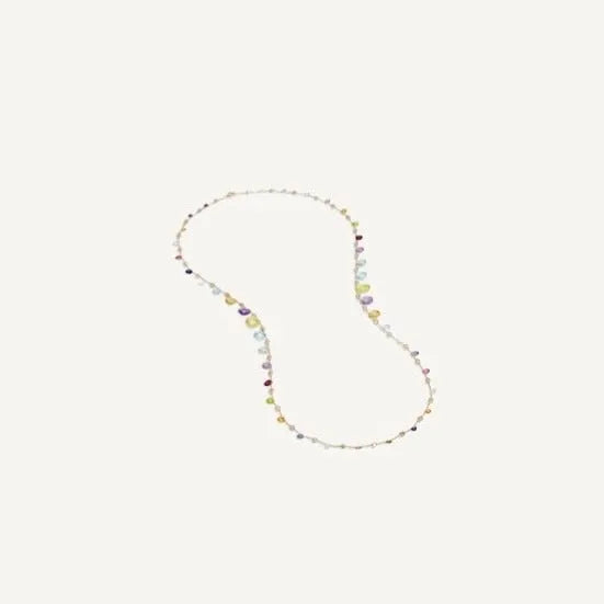 Marco Bicego Paradise 18k Gold Gemstone Necklace Double Wave - Orsini Jewellers