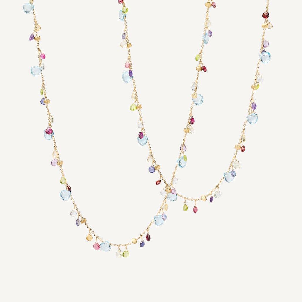Marco Bicego Paradise Necklace Gemstones and 18k Yellow Gold - Orsini Jewellers