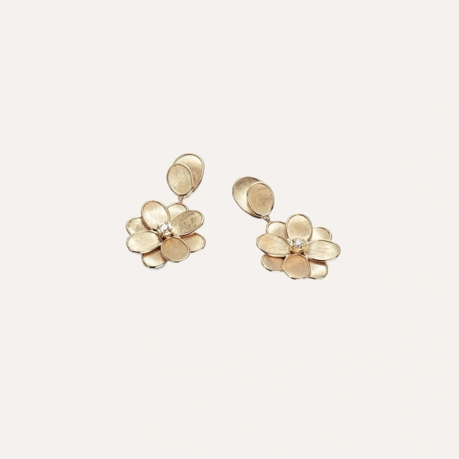 Marco Bicego Petali 18k Gold Diamond Earrings 1 Drop - Orsini Jewellers