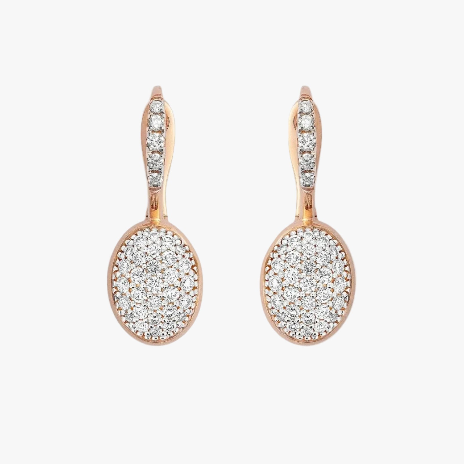 Nanis Ciliegine Rose Gold Boules Earrings with Diamonds Small - Orsini Jewellers