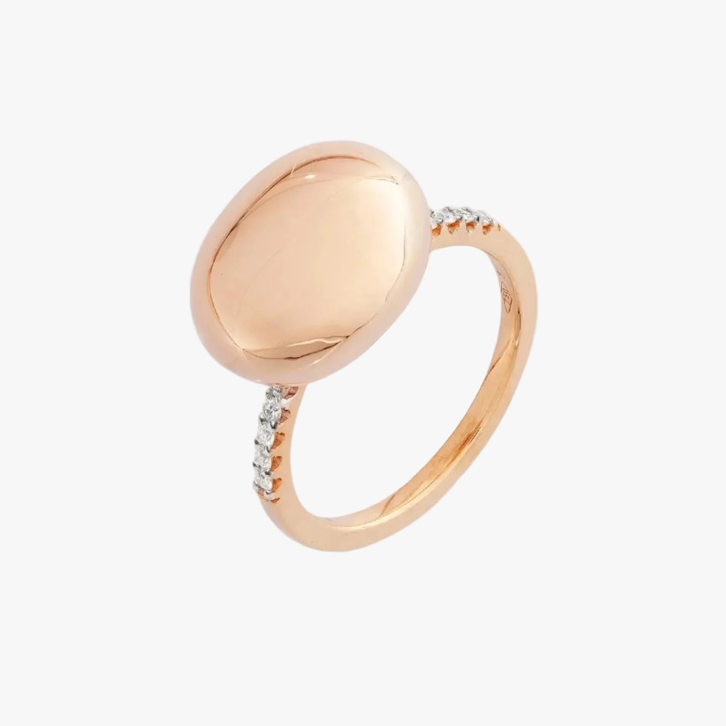 Nanis Elite Rose Gold Boule and Diamonds Pavé Ring (Large) - Orsini Jewellers
