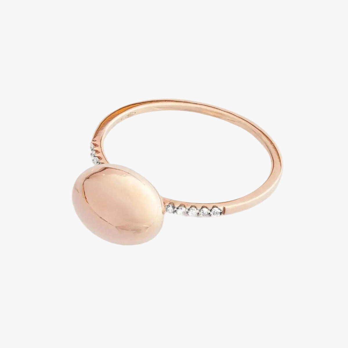Nanis Elite Rose Gold Boule and Diamonds Pavé Ring (Medium) - Orsini Jewellers