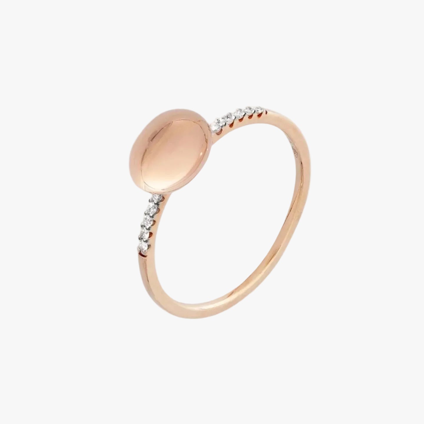 Nanis Elite Rose Gold Boule and Diamonds Pavé Ring (Small) - Orsini Jewellers