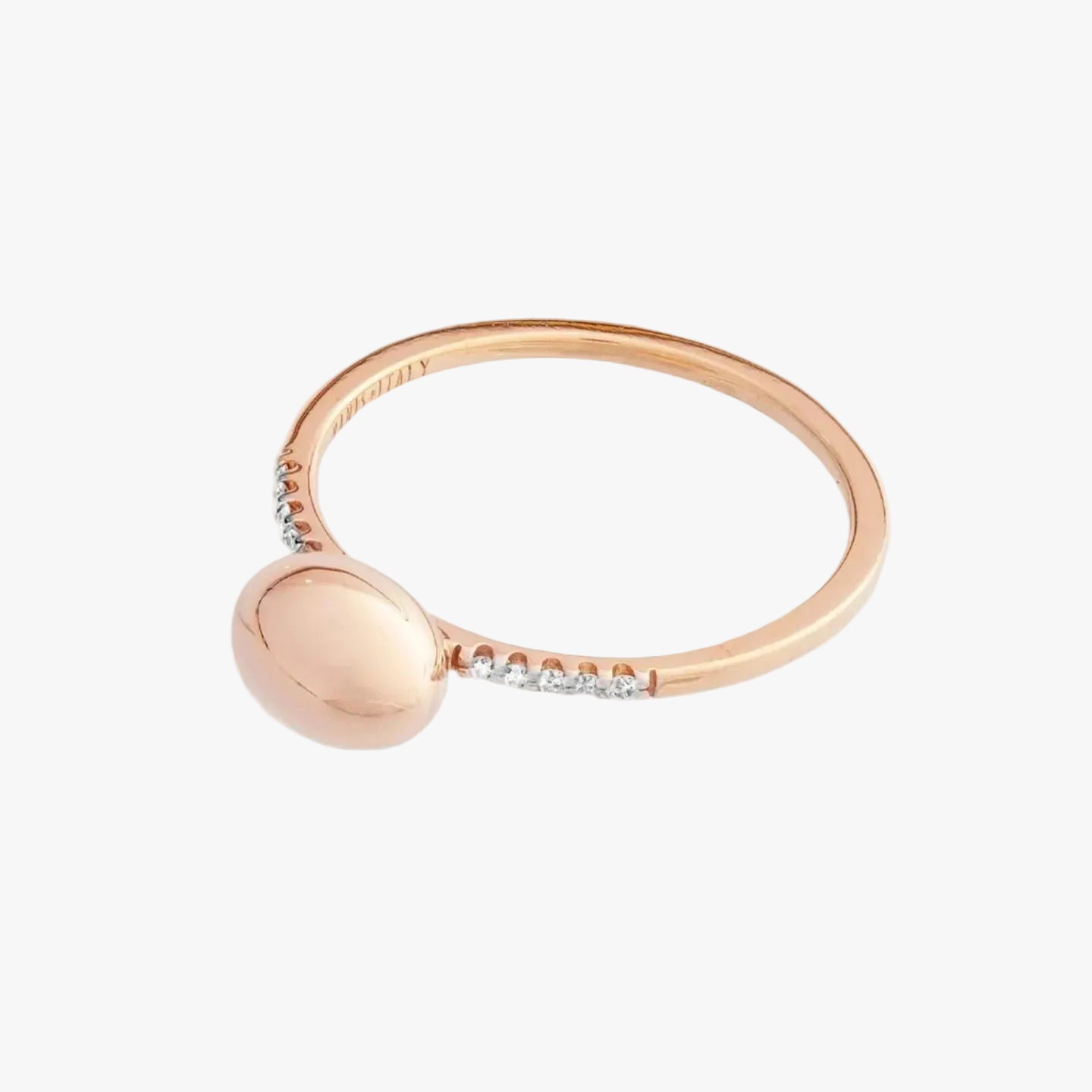 Nanis Elite Rose Gold Boule and Diamonds Pavé Ring (Small) - Orsini Jewellers