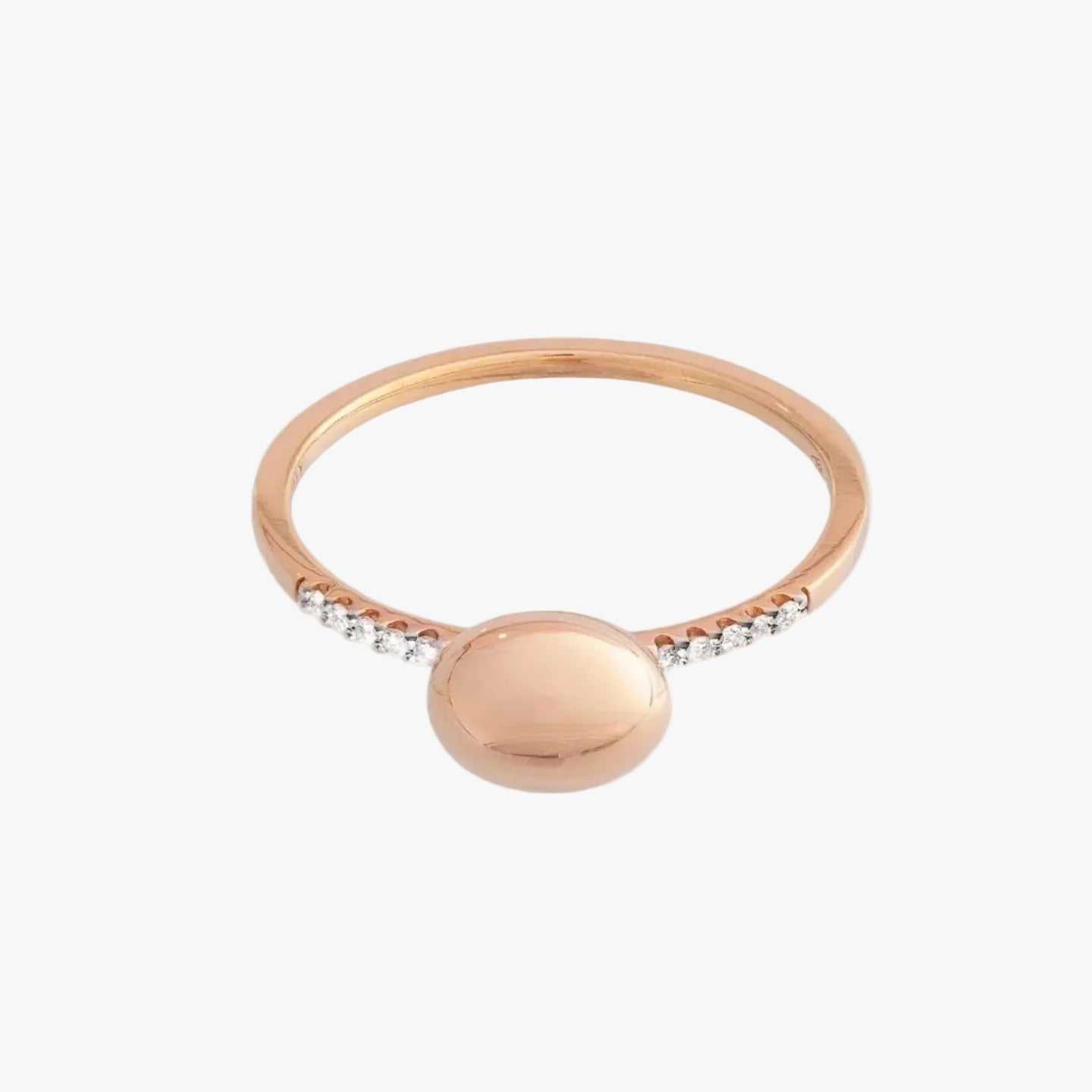 Nanis Elite Rose Gold Boule and Diamonds Pavé Ring (Small) - Orsini Jewellers