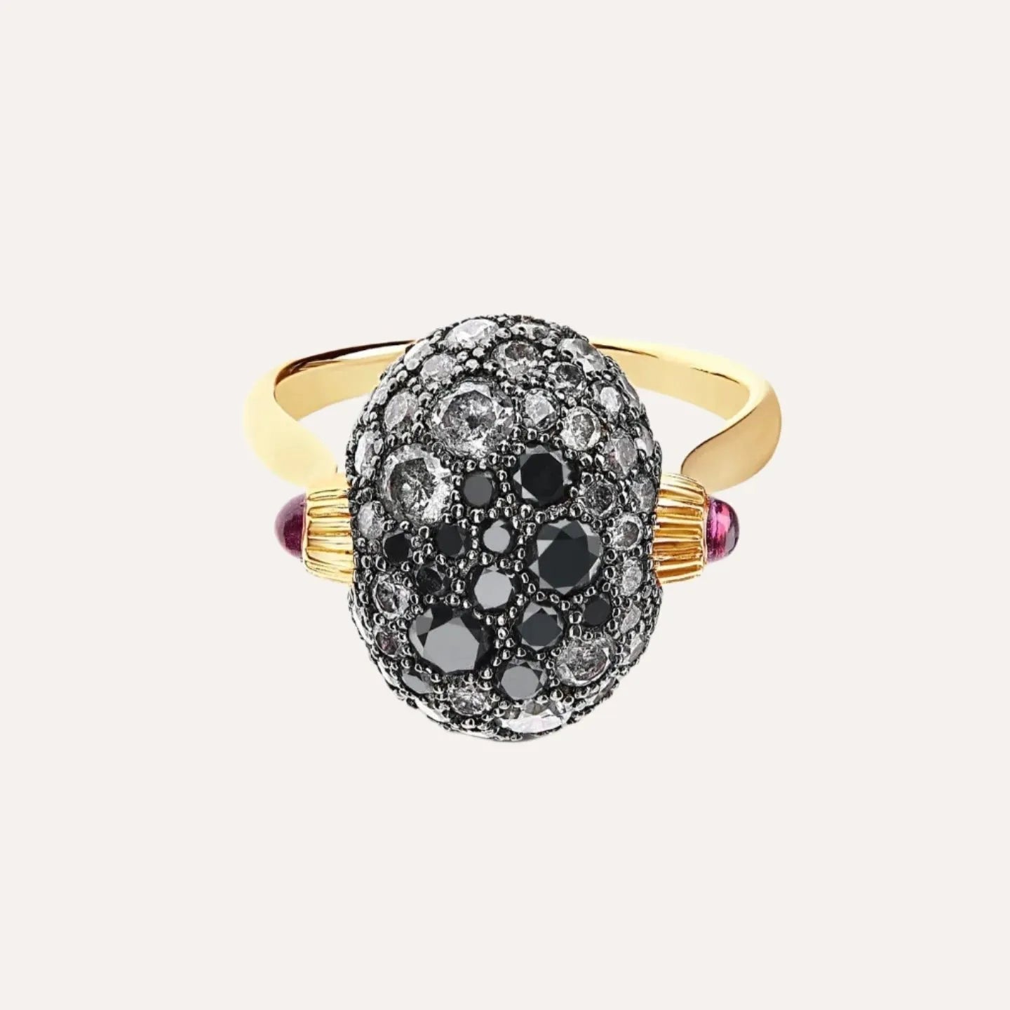 Nanis Gold, Rubies, Diamonds and Rock Crystal Double Face Ring (Medium) - Orsini Jewellers